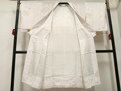 平和屋着物●長襦袢　無双仕立て　桜文　大原　反端付き　正絹　逸品　未使用　AABG7598ph