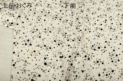 平和屋着物▽上質な小紋 単衣 大小あられ 正絹 逸品 AABG7601ck