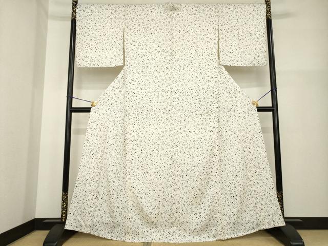 平和屋着物▽上質な小紋 単衣 大小あられ 正絹 逸品 AABG7601ck