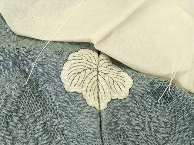 平和屋着物▽上質な色無地　単衣　鉛色　正絹　逸品　未使用　AABG7613ck