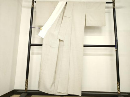 平和屋着物▽本塩沢 単衣 蚊絣 正絹 逸品 AABG7622ck