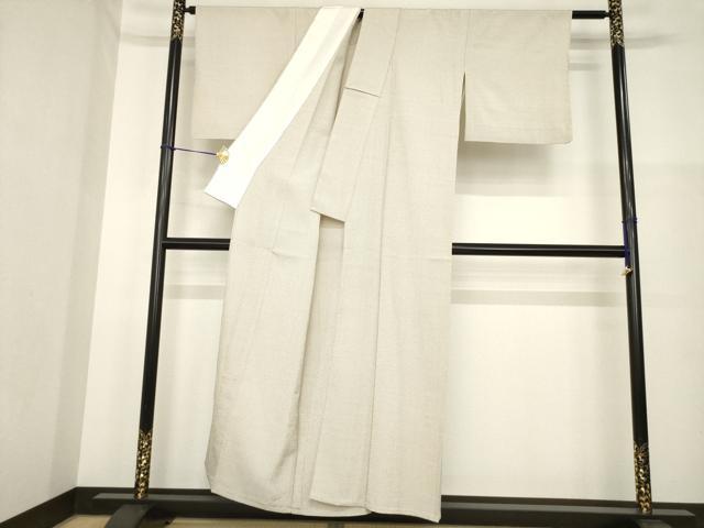 平和屋着物▽本塩沢 単衣 蚊絣 正絹 逸品 AABG7622ck
