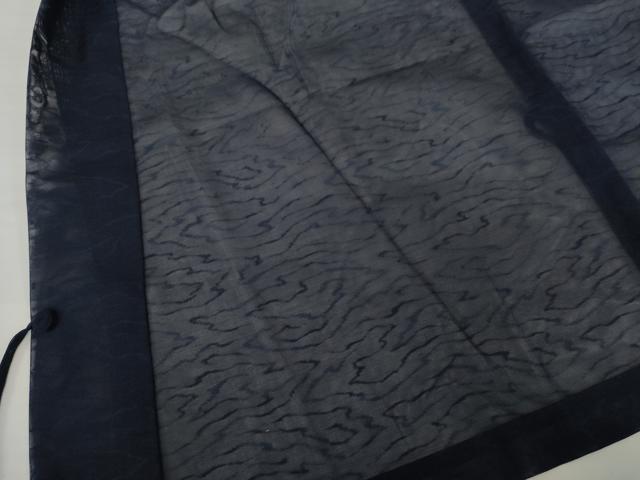 平和屋着物▽羽織 スリーシーズン 春夏秋 塵除け 流水紋紗 青褐色 正絹 逸品 AABG7628ck