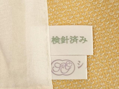 平和屋着物▽お召 単衣 霞文 正絹 逸品 AABG7644ck