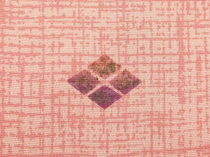 平和屋着物▽上質な小紋 単衣 格子 正絹 逸品 AABG7645ck