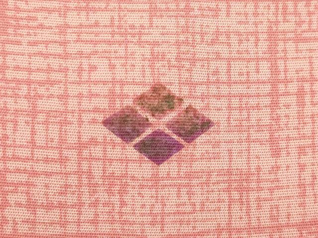 平和屋着物▽上質な小紋 単衣 格子 正絹 逸品 AABG7645ck