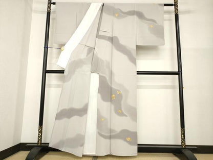 平和屋着物▽訪問着 単衣 駒刺繍 宝尽くし 暈し染め 正絹 逸品 AABG7652ck
