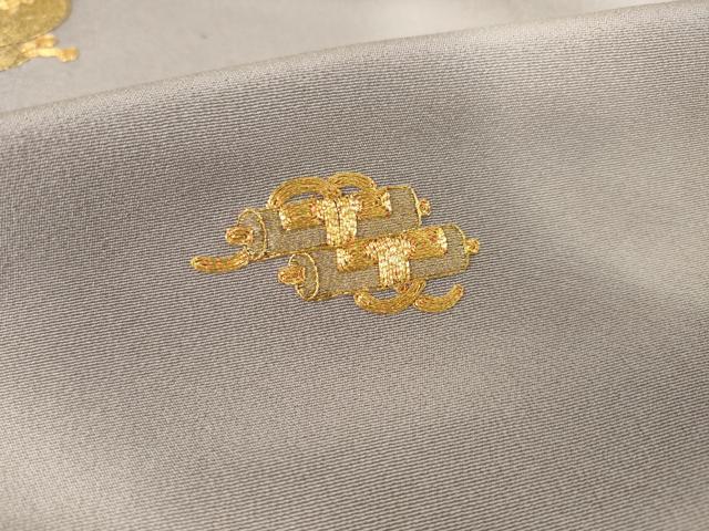平和屋着物▽訪問着 単衣 駒刺繍 宝尽くし 暈し染め 正絹 逸品 AABG7652ck