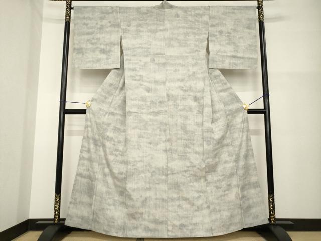 平和屋着物▽本場結城紬 重要無形文化財 単衣 100亀甲 霞亀甲文 正絹 逸品 AABG7658ck