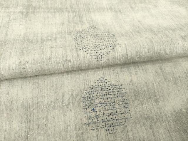 平和屋着物▽本場結城紬 重要無形文化財 単衣 100亀甲 霞亀甲文 正絹 逸品 AABG7658ck