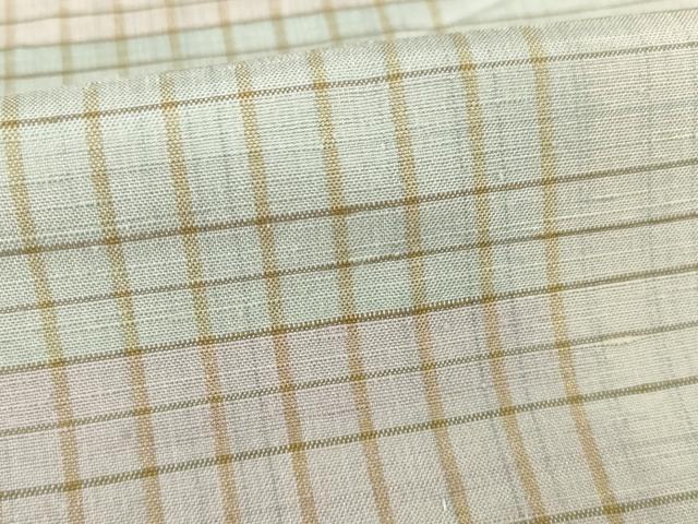 平和屋着物▽上質な紬 単衣 格子 正絹 逸品 AABG7661ck