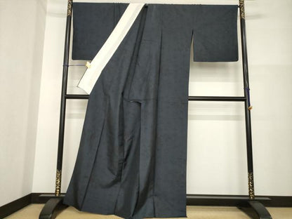 平和屋着物▽本場大島紬 単衣 舞花文 正絹 逸品 AABG7662ck