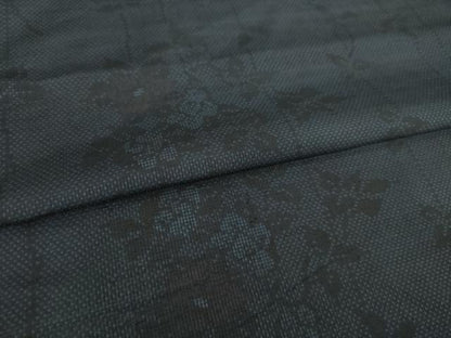 平和屋着物▽本場大島紬 単衣 舞花文 正絹 逸品 AABG7662ck