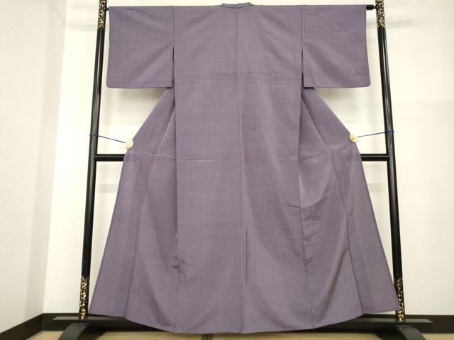 平和屋着物▽本塩沢 単衣 蚊絣 正絹 逸品 AABG7665ck