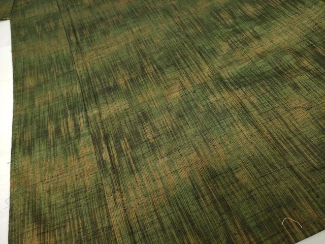 平和屋着物▽上質な紬　単衣　霞文　正絹　逸品　AABG7668ck