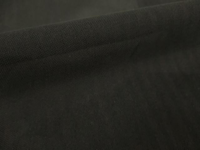 平和屋着物▽道行コート スリーシーズン 春夏秋 塵除け 縞 黒地 ロング丈 正絹 逸品 AABG7674ck