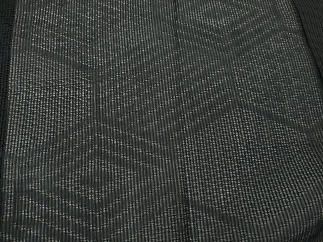 平和屋着物▽道中着 スリーシーズン 春夏秋 塵除け 亀甲紋紗 藍鉄色 正絹 逸品 AABG7677ck
