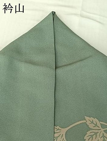 平和屋着物▽訪問着　単衣　駒刺繍　草花文　正絹　逸品　AABG7683jh