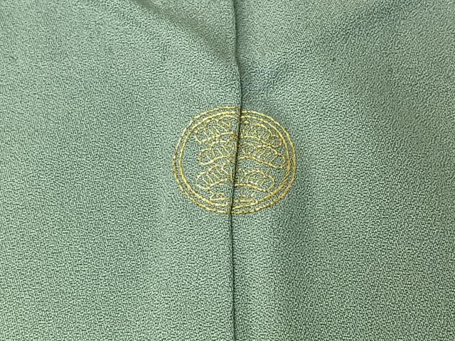 平和屋着物▽訪問着　単衣　駒刺繍　草花文　正絹　逸品　AABG7683jh