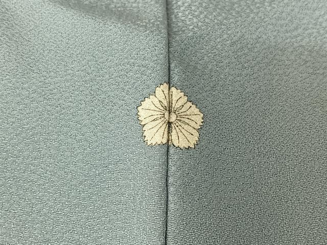 平和屋着物▽上質な色無地 単衣 風景地紋 浅縹色 正絹 逸品 AABG7693jh