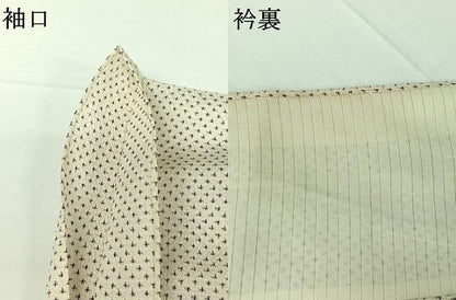 平和屋着物▽本塩沢 単衣 蚊絣 正絹 逸品 AABG7707jh
