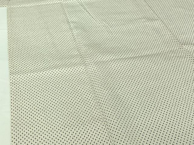 平和屋着物▽本塩沢 単衣 蚊絣 正絹 逸品 AABG7707jh
