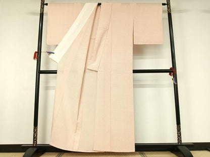 平和屋着物▽本塩沢 単衣 蚊絣 正絹 逸品 AABG7710jh