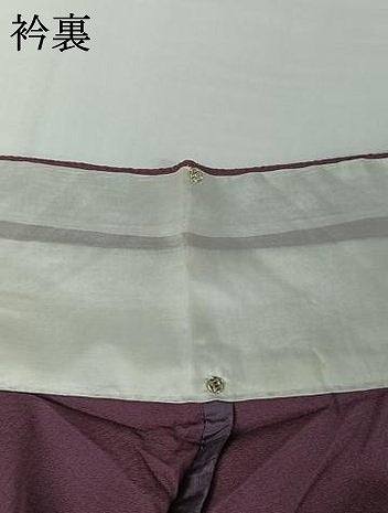 平和屋着物▽上質な色無地 単衣 本草木染 古代紫色 正絹 逸品 AABG7712jh