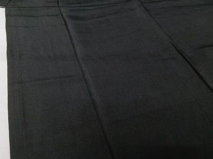 平和屋着物▽男性　黒紋付　暗黒色　正絹　逸品　AABG7714jh
