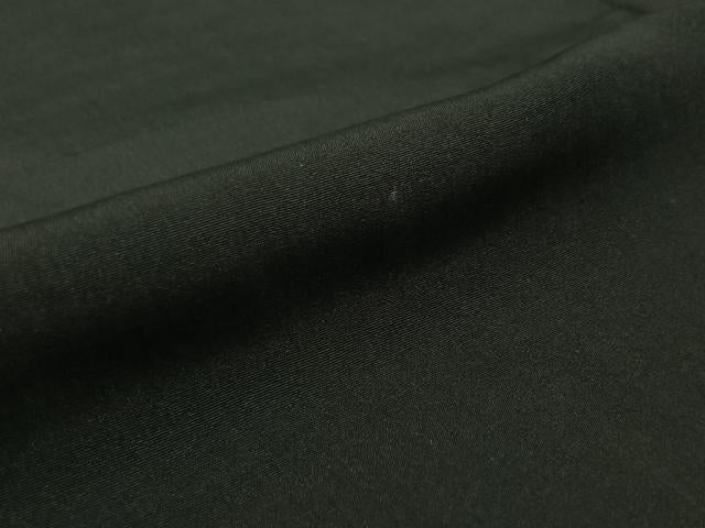 平和屋着物▽男性　黒紋付　暗黒色　正絹　逸品　AABG7714jh