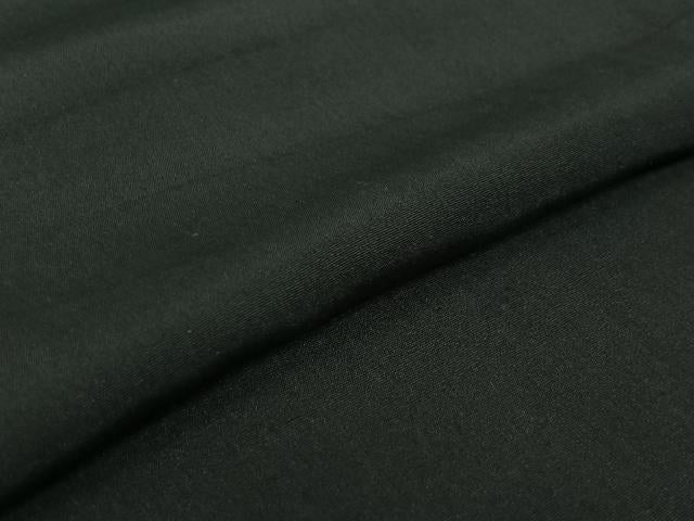 平和屋着物▽男性　黒紋付　暗黒色　正絹　逸品　AABG7714jh