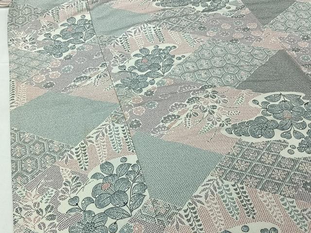 平和屋着物▽小紋 単衣 辻が花 鬼しぼ縮緬 洗える着物 AABG7717jh