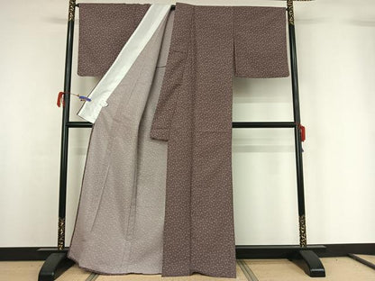 平和屋着物▽江戸小紋 単衣 花唐草文 洗える着物 AABG7721jh