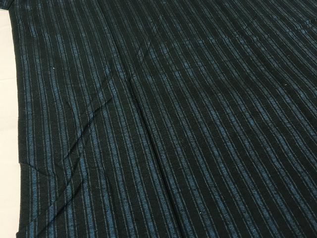 平和屋着物▽上質な紬 単衣 縞 正絹 逸品 AABG7729jh