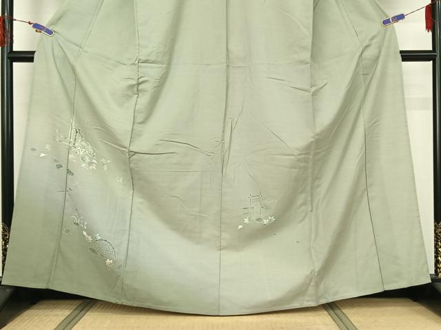 平和屋着物▽訪問着 単衣 作家物 花籬文 正絹 逸品 AABG7730jh