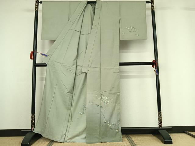 平和屋着物▽訪問着 単衣 作家物 花籬文 正絹 逸品 AABG7730jh