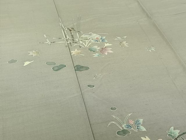 平和屋着物▽訪問着 単衣 作家物 花籬文 正絹 逸品 AABG7730jh