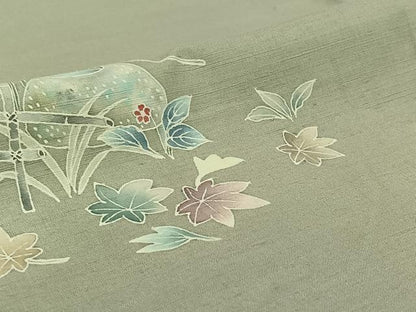 平和屋着物▽訪問着 単衣 作家物 花籬文 正絹 逸品 AABG7730jh