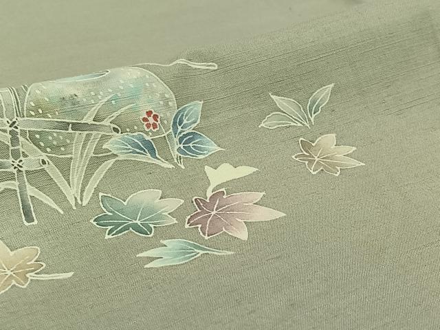 平和屋着物▽訪問着 単衣 作家物 花籬文 正絹 逸品 AABG7730jh