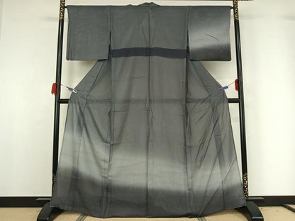 平和屋着物▽訪問着　無双　紗袷　紗×絽　風景文　暈し染め　正絹　逸品　AABG7733jh