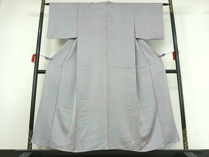 平和屋着物▽上質な小紋 単衣 作家物 霞文 正絹 逸品 AABG7742jh