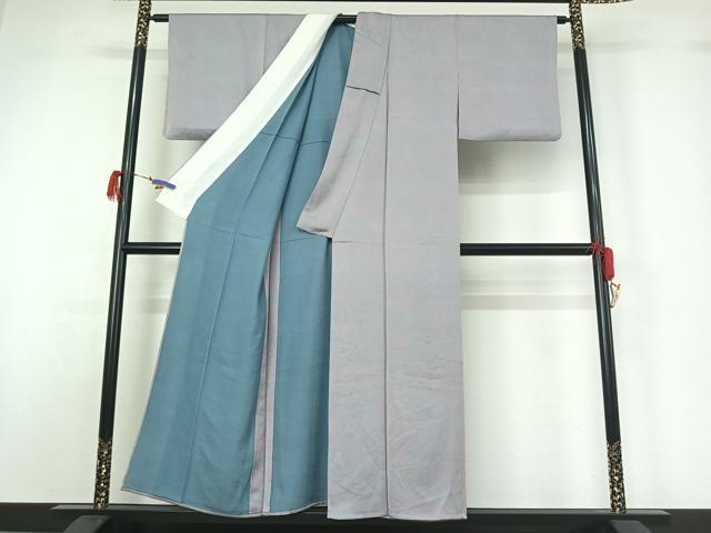 平和屋着物▽上質な小紋 単衣 作家物 霞文 正絹 逸品 AABG7742jh