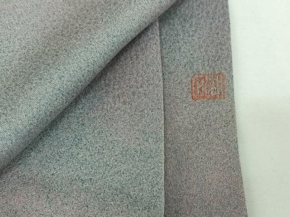 平和屋着物▽上質な小紋 単衣 作家物 霞文 正絹 逸品 AABG7742jh