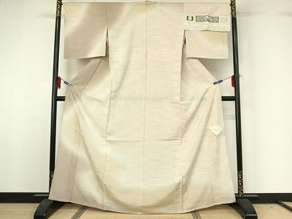 平和屋着物▽本塩沢 やまだ織 訪問着 染色作家 桐村博 単衣 雪の中の布 暈し染め さが美扱い 証紙付き 正絹 逸品 AABG7751jh