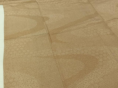 平和屋着物▽江戸小紋 単衣 流水亀甲文 正絹 逸品 AABG7755jh