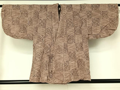 平和屋着物▽道中着 スリーシーズン 春夏秋 塵除け 市松文様 交織 AABG7756jh