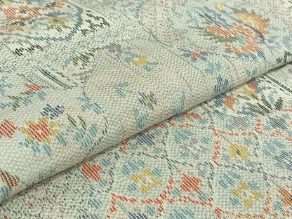 平和屋着物▽上質な紬 単衣 飛鳥文 正絹 逸品 AABG7779jh