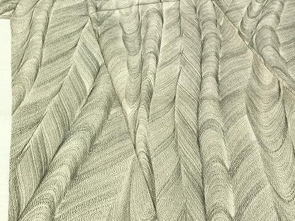 平和屋着物▽上質な小紋 単衣 作家物 流水文 鬼しぼ縮緬 正絹 逸品 AABG7788jh