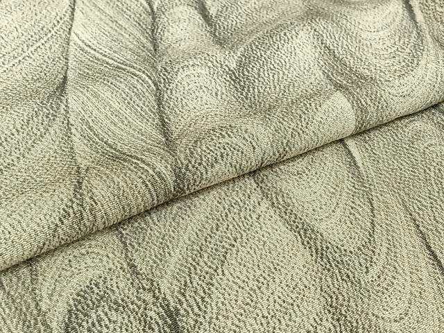 平和屋着物▽上質な小紋 単衣 作家物 流水文 鬼しぼ縮緬 正絹 逸品 AABG7788jh
