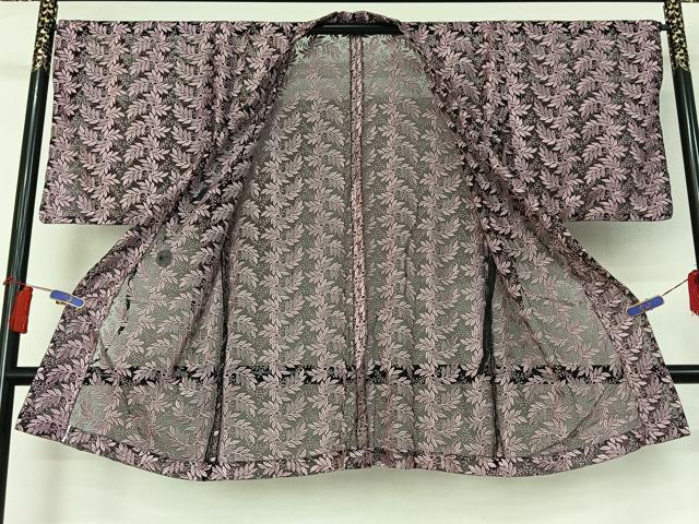平和屋着物▽道中着　スリーシーズン　春夏秋　塵除け　草花文　AABG7796jh